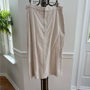 Banana Republic Linen Beige Striped Women's Skirt